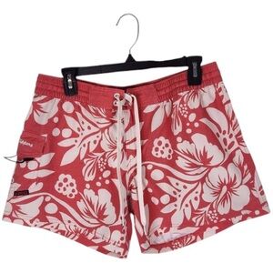 Maui Rippers Floral Swimming Board Shorts Coral/Salmon & Cream Men’s Medium
